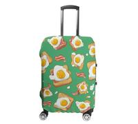 Sandwiches with Bacon Egg Funny Luggage Covers for Suitcase Washable Travel Baggage Protector Fit 19-32 Inch