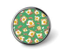 Sandwiches with Bacon Egg Round Lapel Pin Button Brooch Pins Badge for Clothing Jewelry Accessories