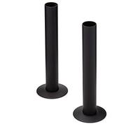 Sandy Beach Black Radiator Pipe Covers Sleeves & Collars (130mm x 18mm)