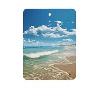 Sandy Beach Car Air Freshener Hanging, Long Lasting Scented Car Aromatherapy Tablets, Square Fragrance Scented Cards for Vehicles, Bedroom, Wardrobe Black-style