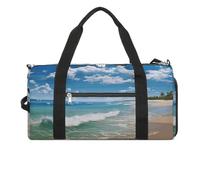 Sandy Beach Gym Bag Travel Duffel Bags for Men Women Large Weekender Bags Carry On Overnight Duffle Bag with Shoe Compartment for Workout, style, One Size