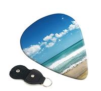 Sandy Beach Printed Guitar pick Guitar Plectrums for Acoustic Guitar Electric Guitar Bass Guitar - Guitar Accessories - 6 Pack 0.96mm