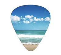 Sandy Beach Printed Guitar Picks Personalized Guitar Plectrums 12 Pcs For Acoustic Guitar Electric Guitar And Bass Bulk Guitar Pick One Size