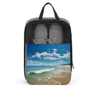 Sandy Beach Shoe Bag Travel Shoe Organizer Water-Resistant Shoe Pouch with Zipper Sneaker Dust Bag, gray, One Size, Modern