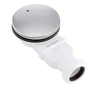 Sandy Beach Slimline Chrome Shower Bathroom Tray Waste Trap 90mm Diameter 48mm Depth