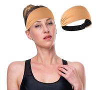 Sandy Brown Orange Sweat Bands Headbands for Women Workout, Women's Fashion Non Slip Headband, Moisture Wicking Sweatband for Sports Running Athletic Yoga