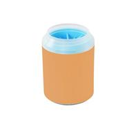 Sandy Brown Solid Color Pure Plain Reusable Paw Cleaner with Soft Silicone Brush Essential For All Pets Owners Suitable for Small, Medium, Large Breed Dogs limpiador de patas para perros