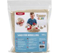 Sandy Clay®, natural, 1kg - Re-usable Sand for Modelling, Kids Children Clay