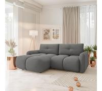 Sandy Corner Sofa Bed With Storage Compartment Chipboard Frame Wave Spring Freestanding 238X165X94Cm Grey