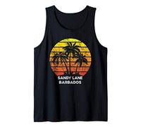 Sandy Lane Barbados Beach Palm Tree for vacation Tank Top