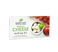 Sandy Leaf Farm Cheese Making Kit - Make 5 Different Cheeses, Homemade, DIY Ricotta, Burrata, Goat, Mascarpone, and Mozzarella Cheese Making Kits for Beginners w/ Vegetarian Rennet & Cheese Cloth