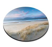 Sandy Luskentyre Beach Isle of Harris Flexible Round 5mm Rubber Mouse Mat Pad Office Home Novelty Printed Desk Accessory #51974