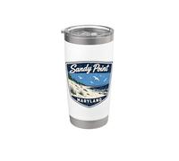 Sandy Point Maryland Beach Coastal Ocean Seaside Nature Stainless Steel Insulated Tumbler