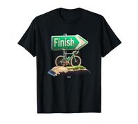 SANDY ROAD BIKE SIGN TO FINISH AT THE BEACH T-Shirt