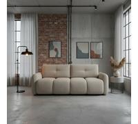Sandy Sofa Bed With Storage Dl Pull Out Seat Free Standing Backrest 230X120X94 Cm Beige