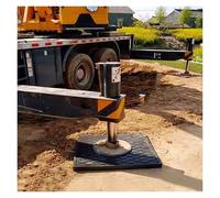 Sandy Soil/Gravel/Pavement/Cement Floor Crane Outrigger Pads Heavy Duty, Stackable High Density Stabilizing Jack Landing Pad 1.2 Inch 3 Inch Tall Camper/Trailers RV Leveling Pads(40x40x6