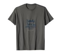 Sandy Toes Salty Kisses Beach Lover Summer Hawaiians T-Shirt, Men, Asphalt, M