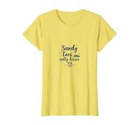 Sandy Toes Salty Kisses Beach Lover Summer, hawaiians T-Shirt, Women, Lemon, L