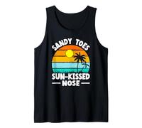 Sandy Toes Sun-Kissed Nose Tropical Beach Lover Summer Break Tank Top