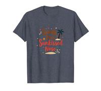 Sandy Toes Sunkissed Nose Beach Vacation T-Shirt, Men, Heather Blue, S