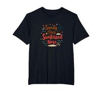 Sandy Toes Sunkissed Nose Beach Vacation T-Shirt, Men's Big and Tall, Black, 6X Tall