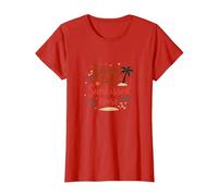 Sandy Toes Sunkissed Nose Beach Vacation T-Shirt, Women, Red, XS