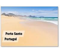 Sandy Wide Beach of The Island of Porto Santo, Fridge Magnet