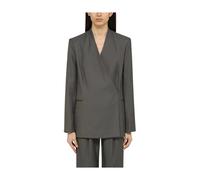 Sandyato Single-breasted Blazer - female - Loulou De Saison - Blazers - Gray - M - Jackets M
