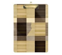 Sandybrown Buffalo Plaid Check Tartan Scotland clipboard Physical Therapy Waterproof for 5th Grade Classroom Essentials for Teachers Size 9 x 12
