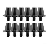 Sandyseptember 12pcs Football Boot Studs Replacement for Soccer Cleats with M5 Thread 11mm and 13mm Screw Sizes 5mm Diameter Aluminum Alloy Spikes for Football Shoes (13MM)
