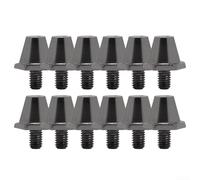 Sandyseptember 12pcs Football Boot Studs Replacement for Soccer Cleats with M5 Thread 11mm and 13mm Screw Sizes 5mm Diameter Aluminum Alloy Spikes for Football Shoes (11MM)