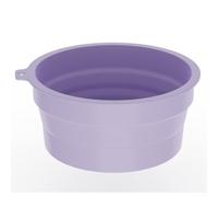 Sandyseptember 2 in 1 Collapsible Silicone Ice Bowl with Built In Ice Tray for Facial Ice Therapy and Drink Chilling, Space Saving and Portable (purple)