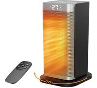 Sandyseptember 2 In 1 PTC Porcelain Tower Heater With Remote Control, Oscillating Space Heater And Humidifier, Timer Function, Safety Tip-Over Switch For Home And Office(A Rules)