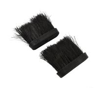 Sandyseptember 2 Piece Fireplace Brush Head Replacement for Companion Sets, Coconut Palm Bristles with 3/8" (9.5mm) Thread Fitting, Essential Fireplace Maintenance Tool(S)
