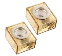 Sandyseptember 2Pack IP66 Rated Waterproof Terminal Fuses MRBF for Marine and RV Use with 100 300A Amperage Capacity and Quick Response Overload for Electrical Systems (250A)