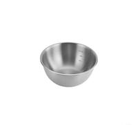 Sandyseptember 304 Stainless Steel Mixing and Serving Bowl with Clear Measurement Indicators, Stackable Design(17cm 304 Silver)