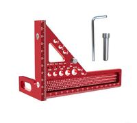 Sandyseptember 3D Carpenter's Square Ruler Multi-Angle Marking Tool with Degree Scriber Aluminum Alloy Woodworking Triangle Measuring Instrument