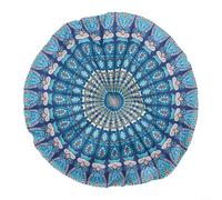 Sandyseptember 43CM Round Mandala Floor Pillow Cover Cushion Sofa Seating Throw Round Colourful Decorative Bohemian Cover(#3)