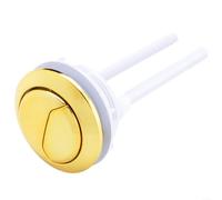 Sandyseptember 48mm Gold Toilet Cistern Push Button, Dual Flush Round Head Replacement for Bathroom Tank, Plastic Toilet & Bidet Fixture