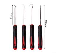 Sandyseptember 4pcs Car Pick And Hook Tools For Oil Seal, O Ring Gasket Removal And Puller With Various Hook Types For Vehicle Repair Tasks(Short)