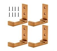 Sandyseptember 4PCS Heavy Duty Invisible Hooks Aluminum Wall Hanger Tailored for Space Saving Solutions (Rose Gold)