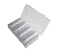 Sandyseptember 60 Pieces Coin Storage Capsule Set With Organizer Box Suitable For Coins Up To 41mm Diameter Plastic Coin Holder Case For Collection Display