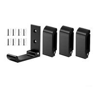 Sandyseptember Aluminum Folding Hooks Set Waterproof and Space Efficient Design Perfect for Everyday Organization (Black)