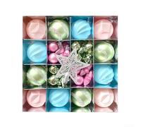 Sandyseptember Bubbly Macaron Christmas Ornament Collection Unique Decorative Balls For A Fun Holiday Vibe(45pcs)