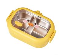 Sandyseptember Cartoon Duck Stainless Steel Lunch Box, Student Portable Insulation Box with Soup Bowl Compartment for Home, Office, School, Camping