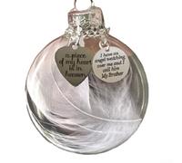 Sandyseptember Christmas Tree Ball Ornaments Clear Feather Ball Angel Memorial Ornament Christmas Tree Hanging present