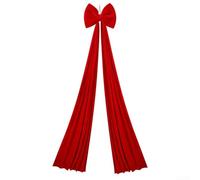 Sandyseptember Christmas Velvet Bow Decoration, Large Plush Tree Ornament, Extra Long Christmas Garland Bow for Home, Party, Garden(dark green)