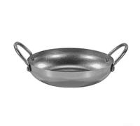 Sandyseptember Double Handle Stainless Steel Hot Pot For Seafood And Meat Dishes With Rustic Snowflake Gray Finish And Long Lasting Use(20cm)