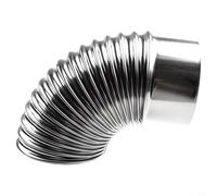 Sandyseptember Elbow Stove Log Burner Flue Stainless Steel Elbow Chimney Flue Pipe 90 Degree Wood Stove Pipe Metal Exhaust For Outdoor Camping Wood Stove(100mm)