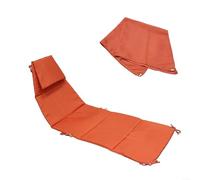Sandyseptember Hanging Lounge Chair Replacement Cover Set, Outdoor Furniture Cushion Kit with Umbrella Fabric for Curved Chaise Patio Swing(Orange)